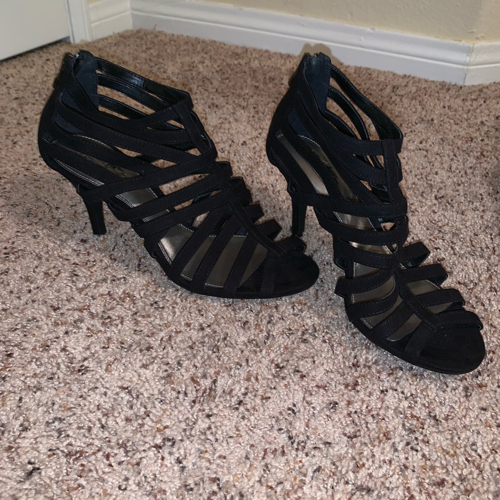 Coach and Four Black Heels